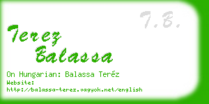 terez balassa business card
